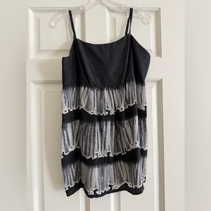 CAbi Black and White Patterned Top